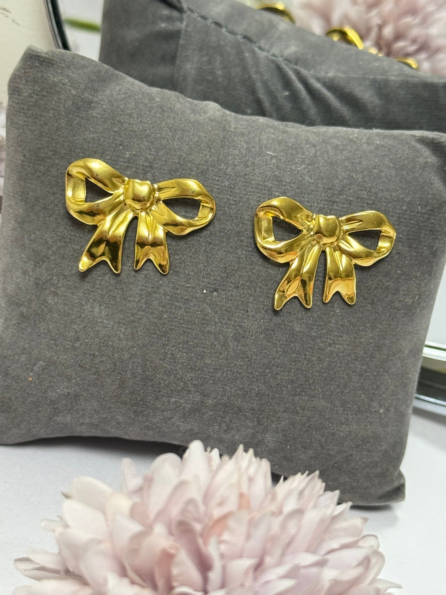 Golden Bow Earrings