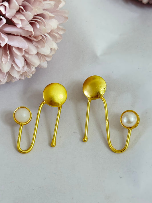 Gold Plated Pearl Studs