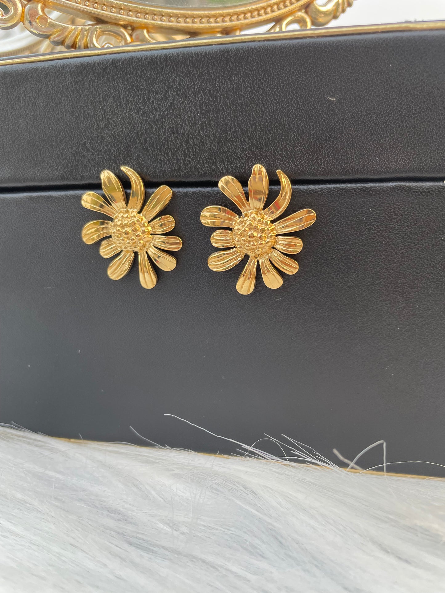 Anti Tarnish Sunflower Studs