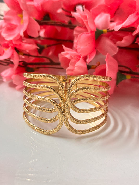 Gold Quirky Hand Cuff