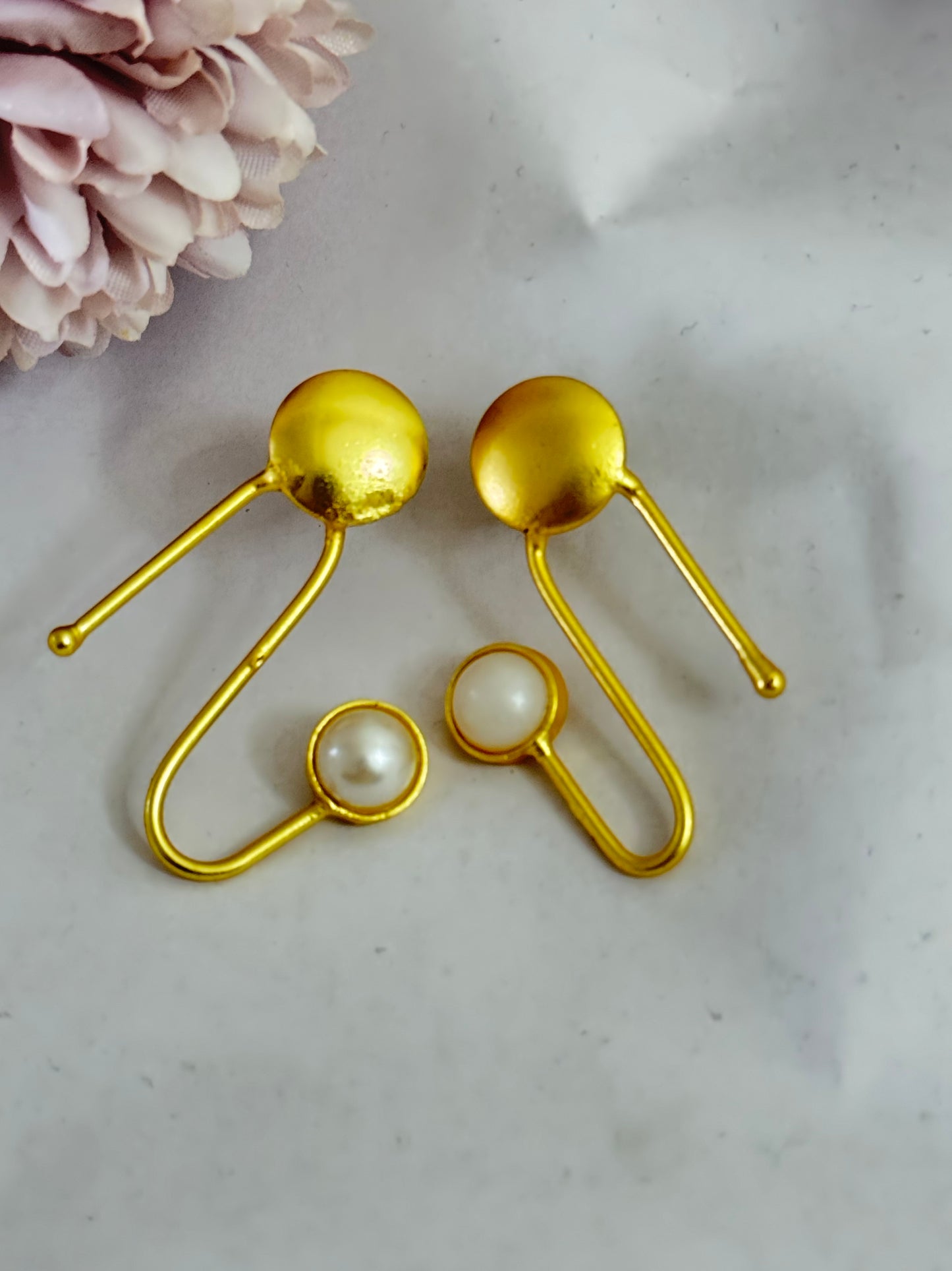 Gold Plated Pearl Studs