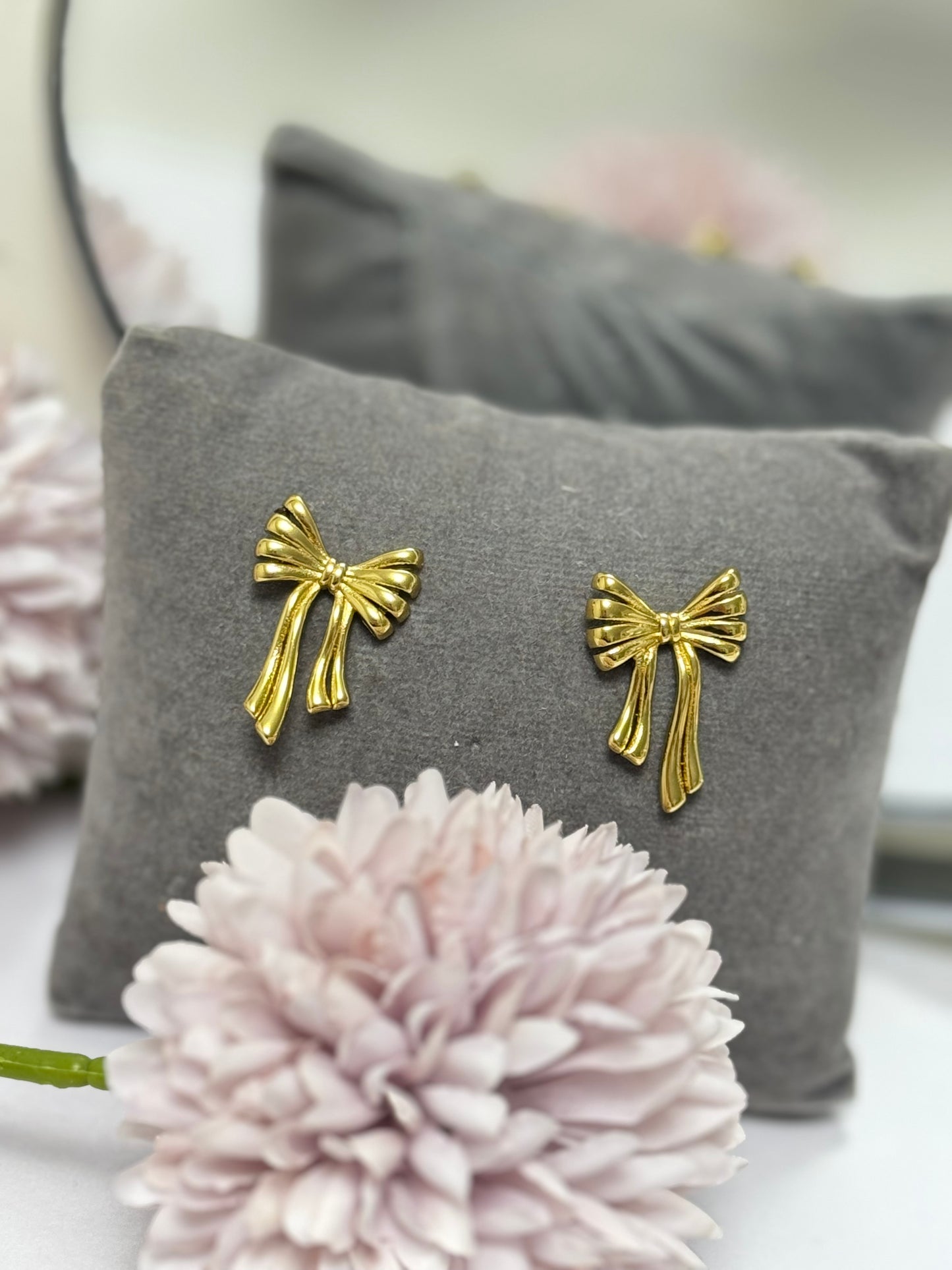 Golden Bow Earrings