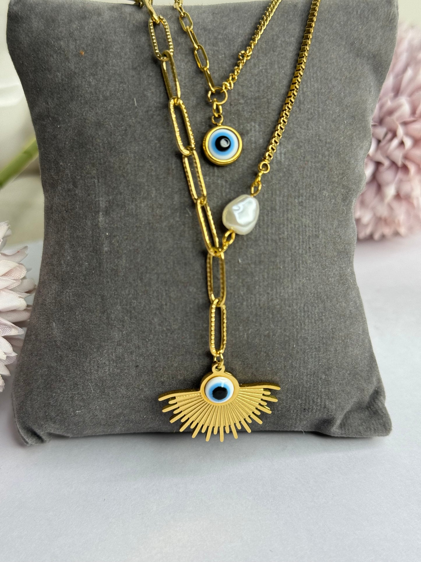 Evil Eye Double Layer Chain