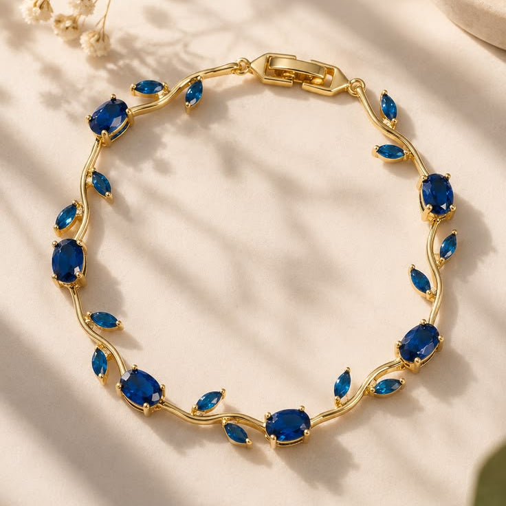 Blue Stone Tulip Bracelet