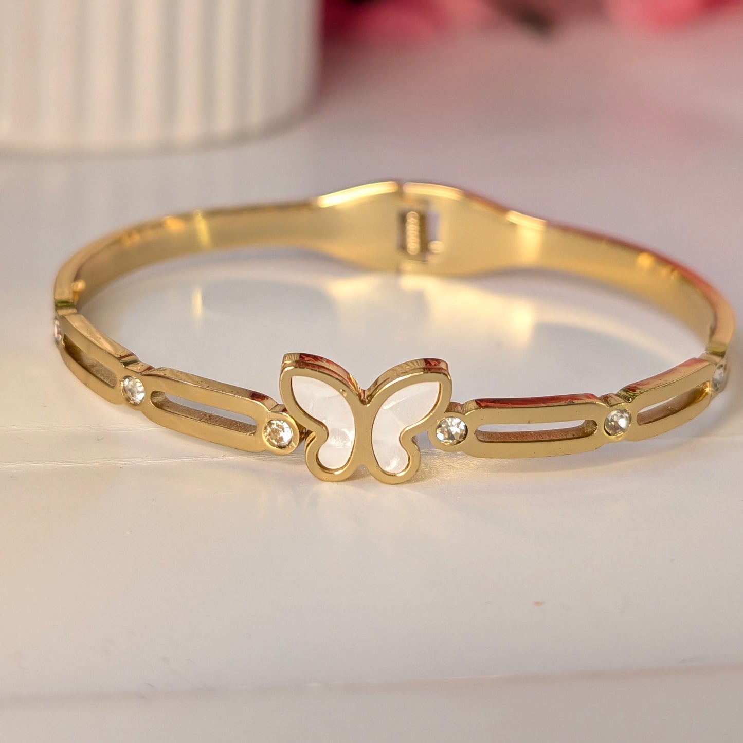 Gold Butterfly Bracelet for Women – Premium Anti-Tarnish Fashion Jewellery