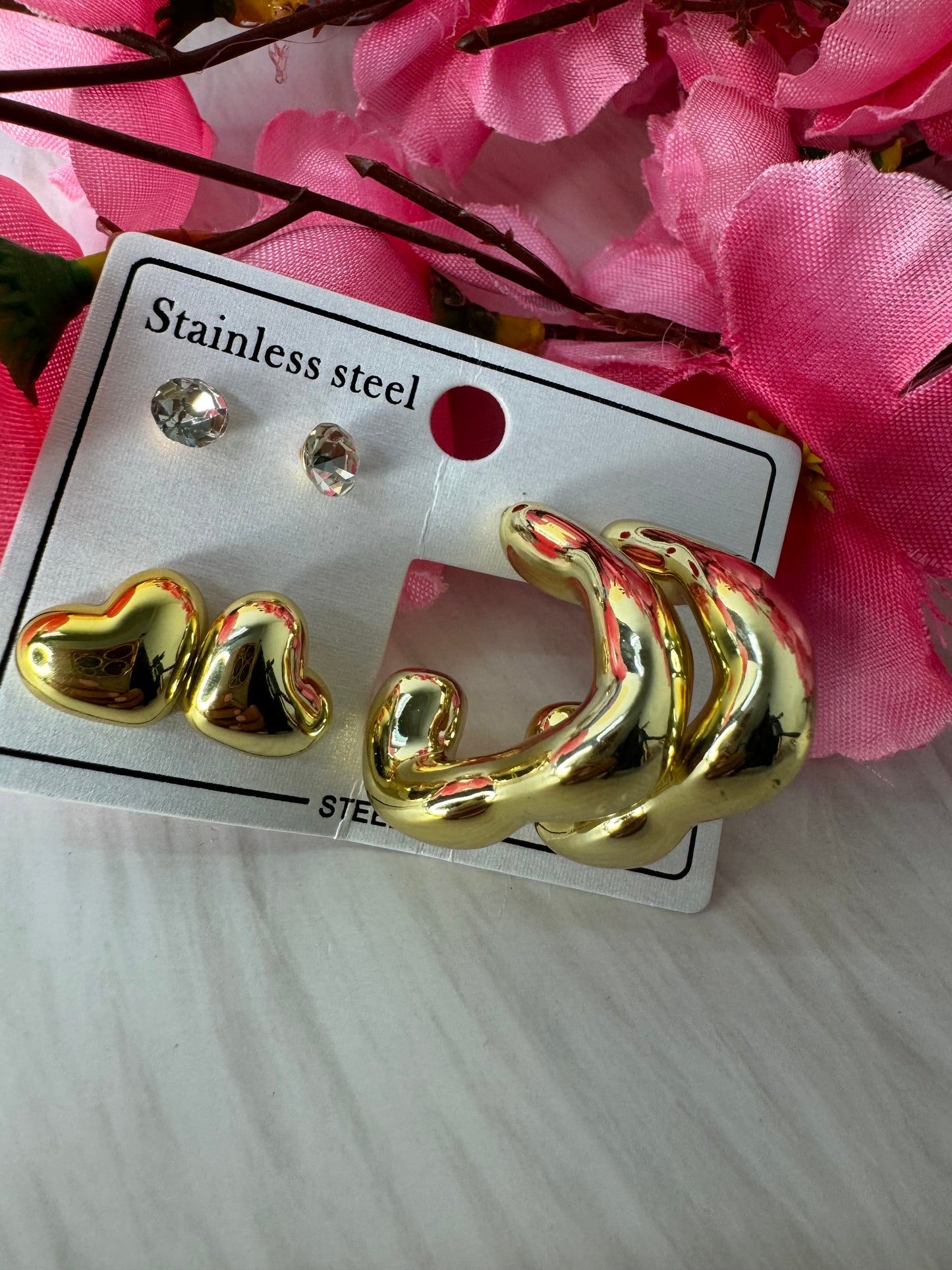 Combo of 3 Anti tarnish studs