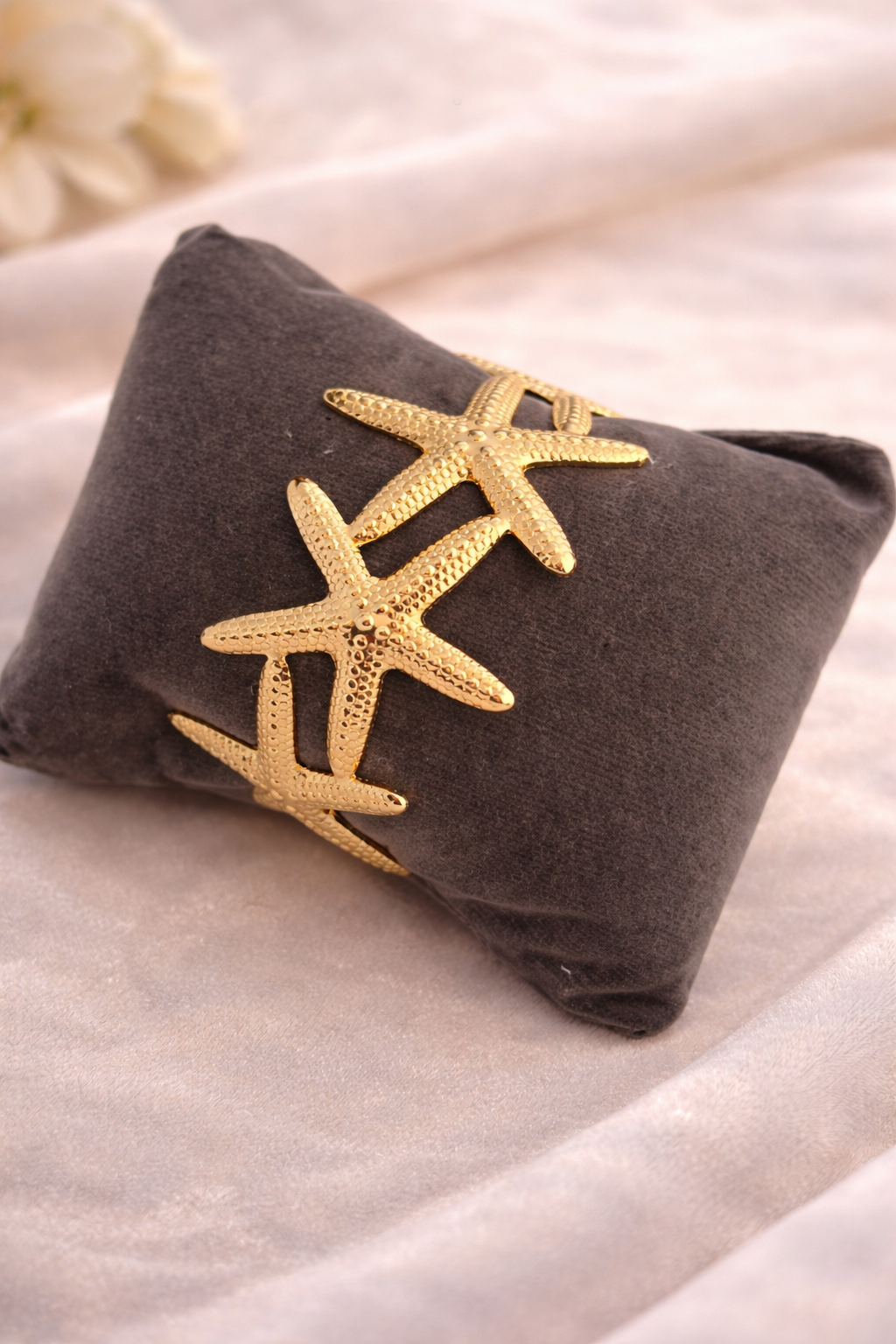 Gold Starfish Cuff Bracelet for Women – Beach Inspired Statement Jewellery