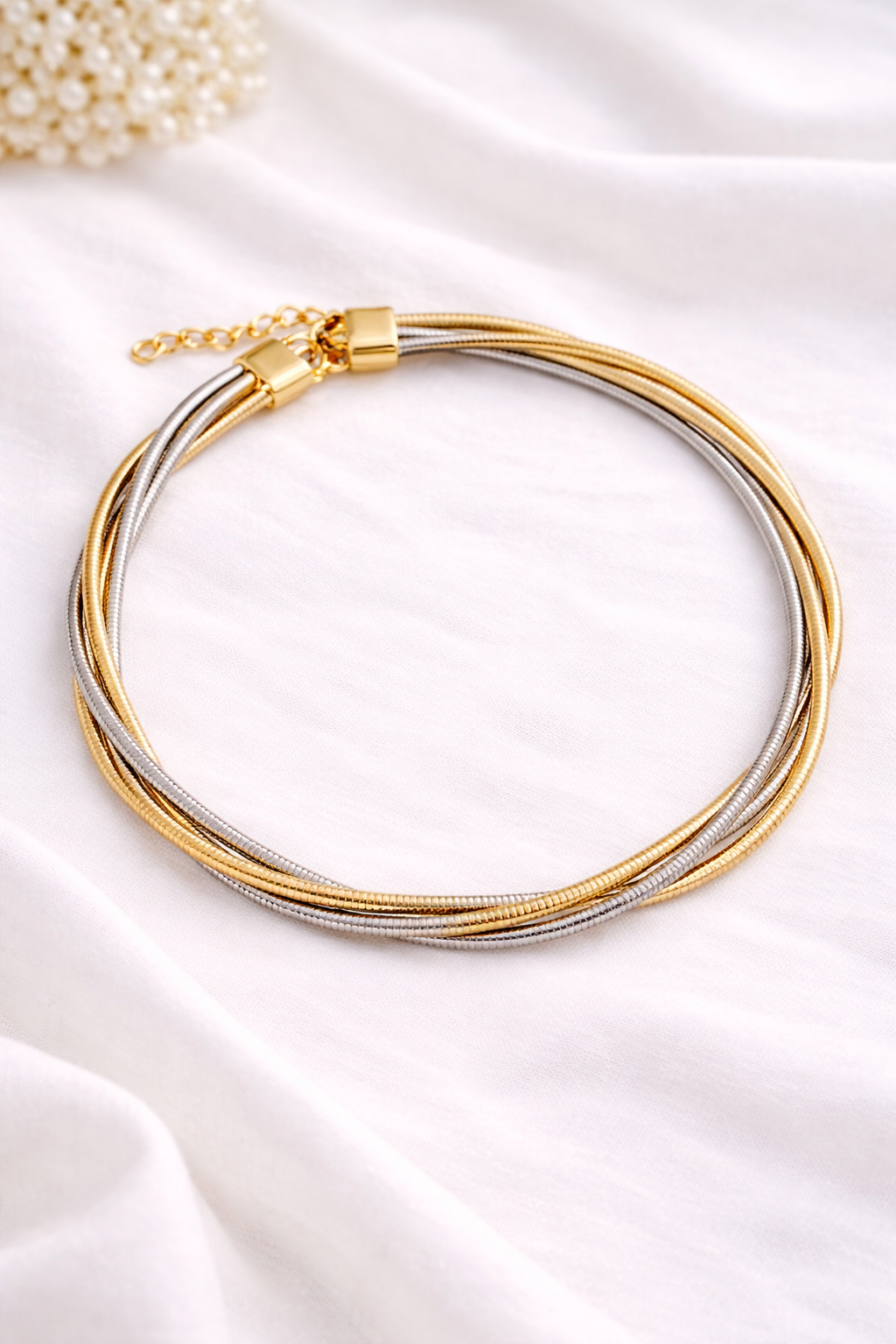 Chunky Gold Statement Choker Neckalce for Women Layered Snakebone Chain Collar Necklace