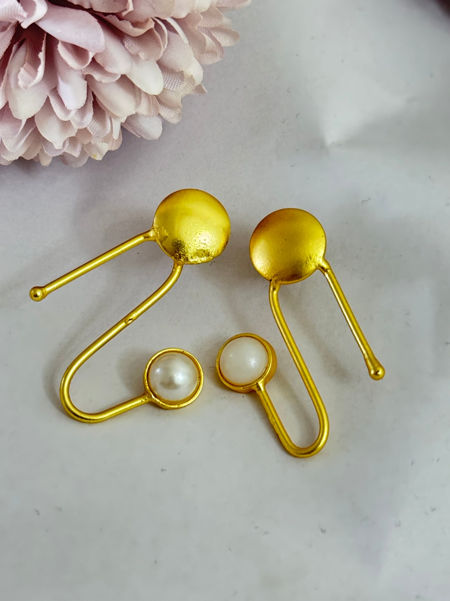 Gold Plated Pearl Studs