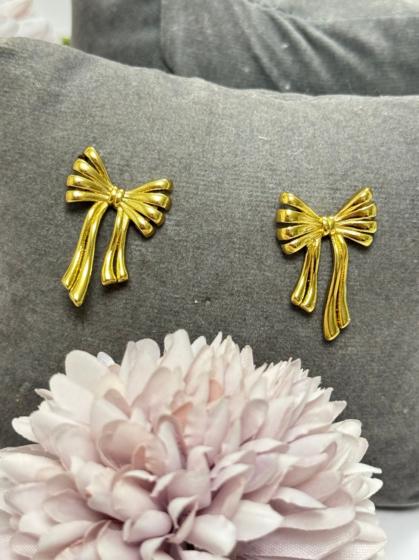 Golden Bow Earrings