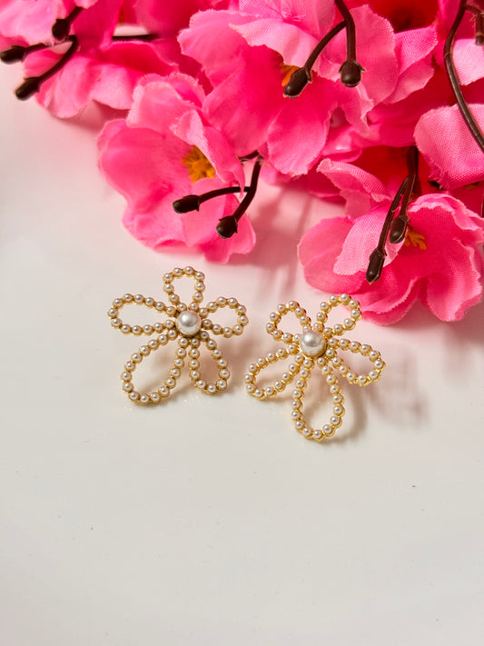 Pearl Flower Earrings