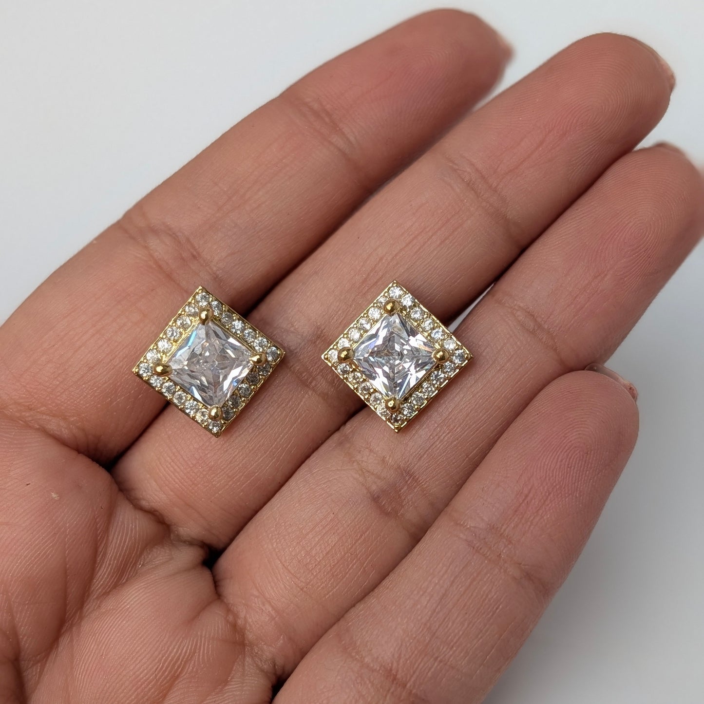 Diamond Square Studs