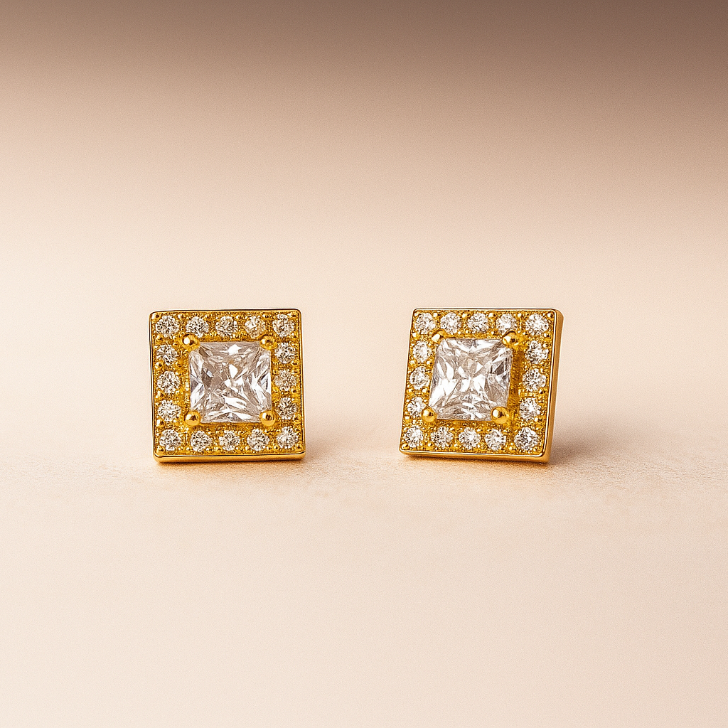 Diamond Square Studs