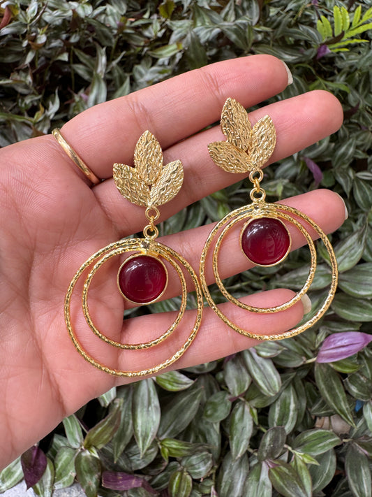 Golden Leaf Danglers