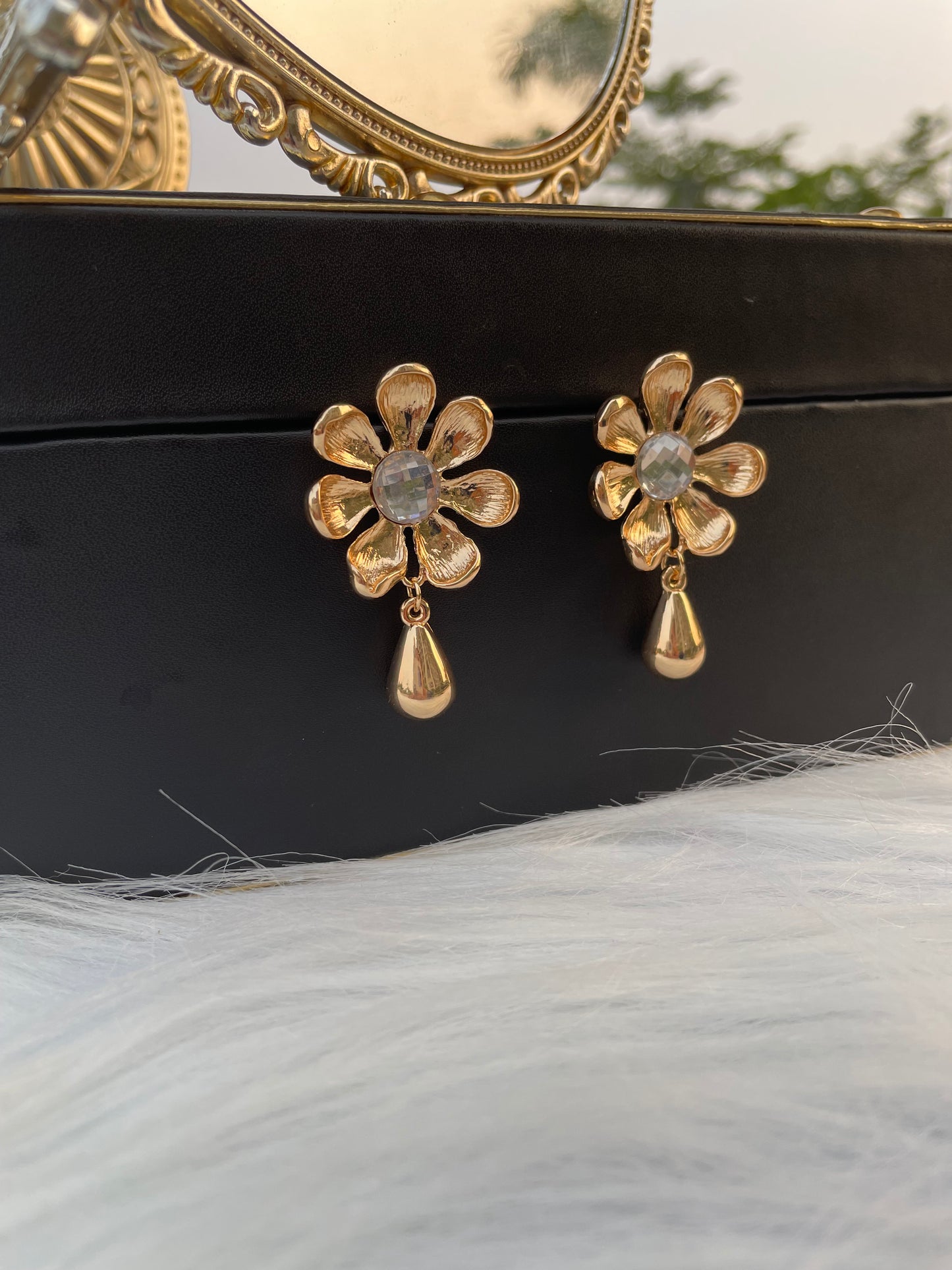 Gold Plated Flower Studs