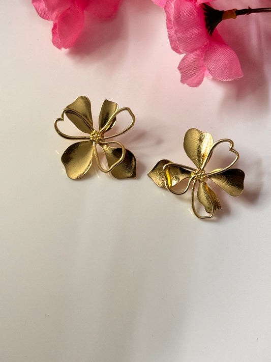 Golden Flower Earrings