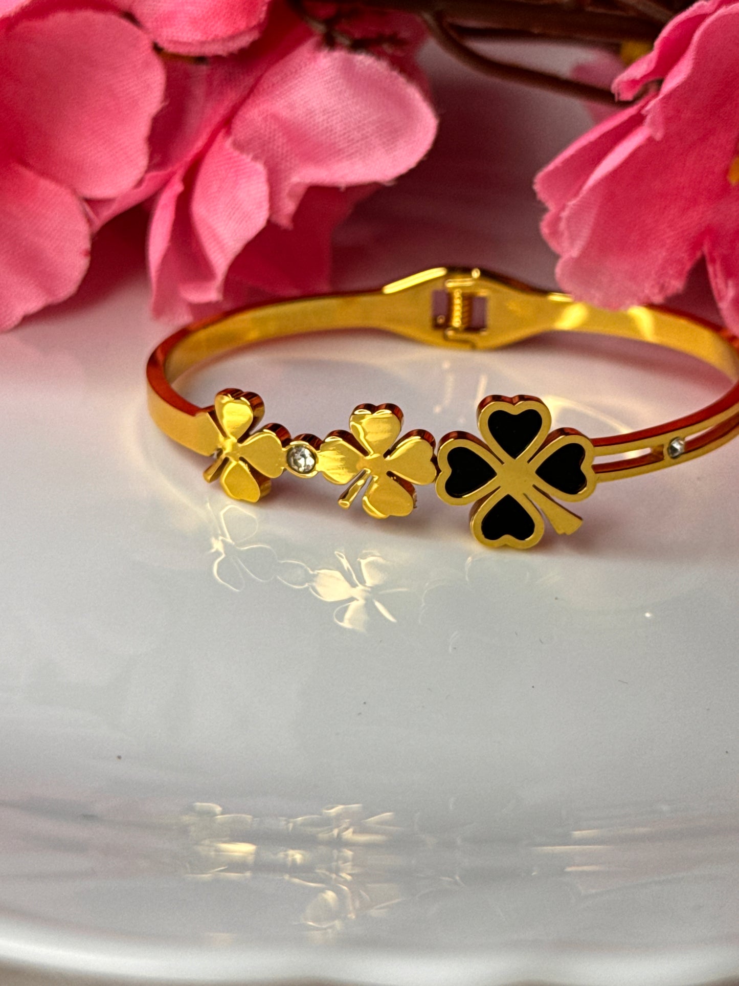 Clover  Gold Plated Bracelet