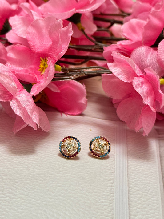 Multicolor  Diamond Studs