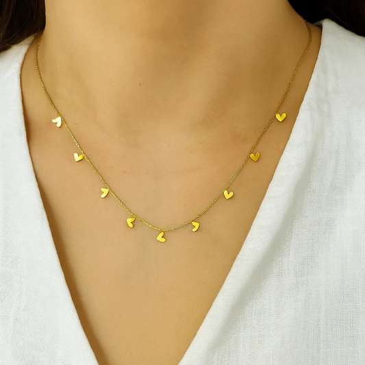 Elegant Minimal Heart Necklace – Simple Gold Pendant for Girls & Women