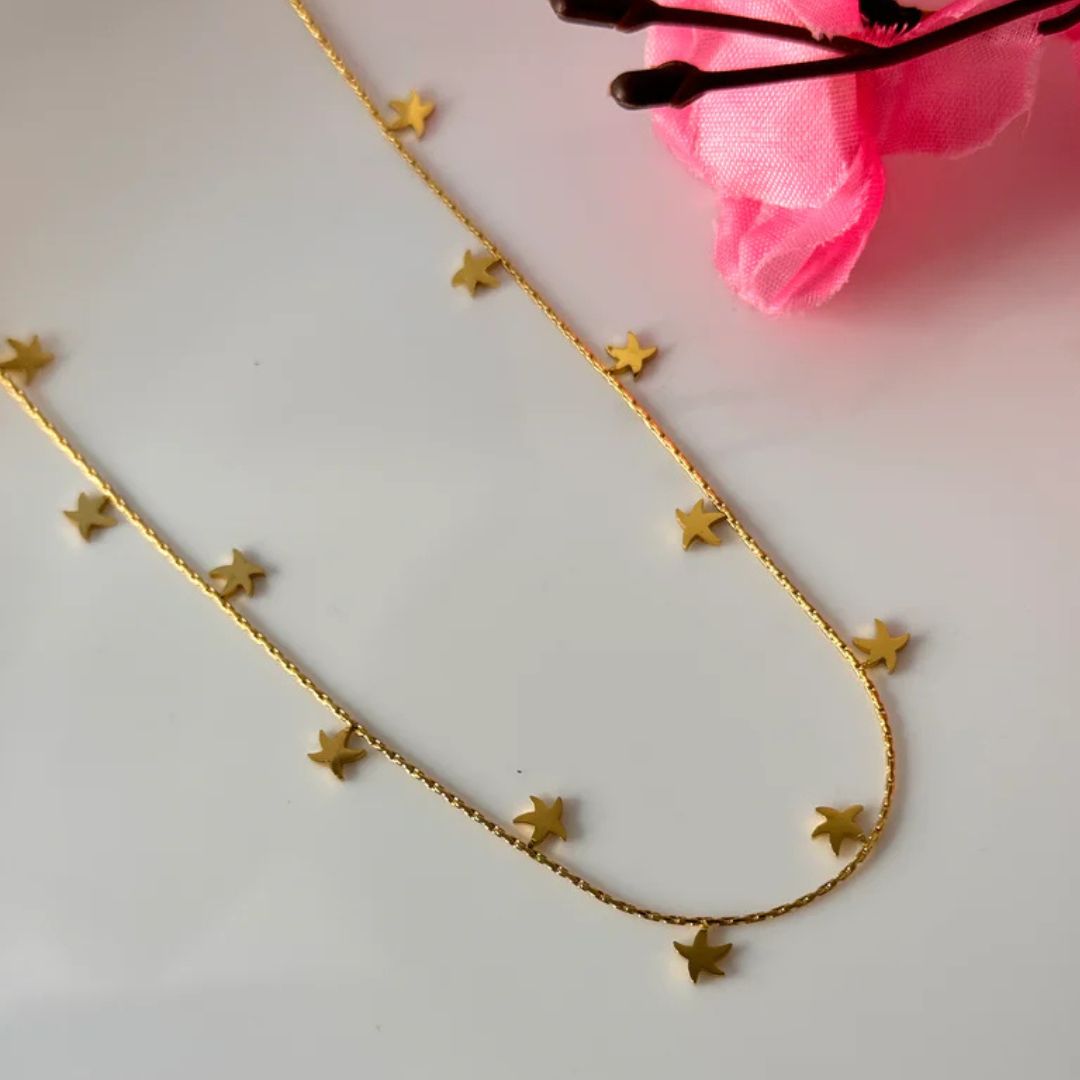 Minimalist Star Pendant Necklace | Dainty Star Chain for Women & Girls