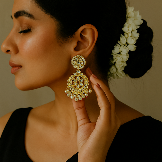 Pearl Hanging Studs