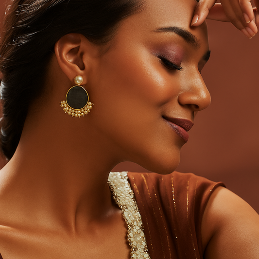 Monalisa Stone Pearl Studs