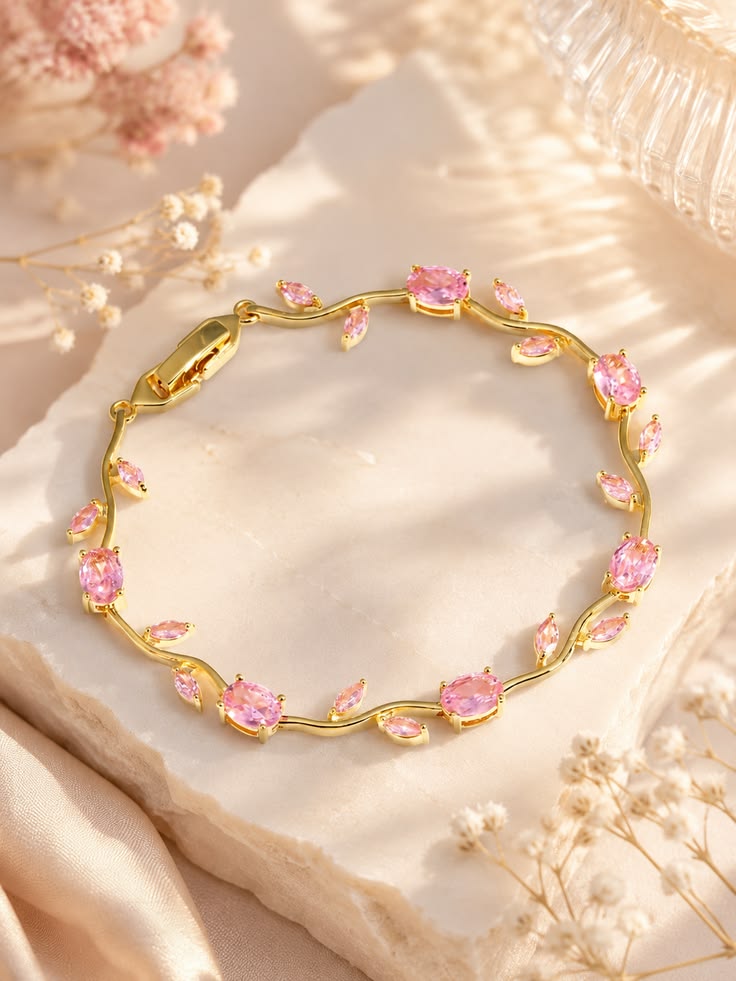 Pink Tulip Vine Jewellery Combo 🌷