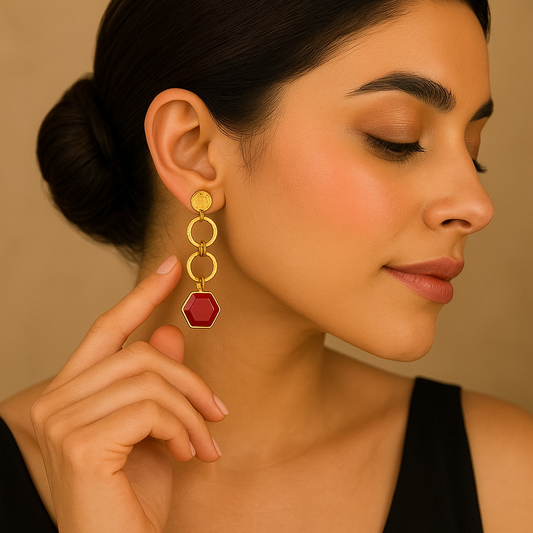 Ruby  Loops Earrings